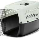Petmate Pet Porter Fashion Dog Kennel Plastic Crate for Pets 15-20 lbs, Pet Carrier For Home and Travel, Made in USA, 24" L x 14.5" H, Pale Aqua and Black