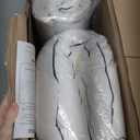 YOUR MOON Organic Wool Pillow Standard Size, Soft Support Gusseted Bed Pillow for Sleeping, Fluffy Thick Down Alternative Pillows for Side Sleeper, 100% Cotton Cover (White)