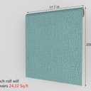 Decotalk Textured Wallpaper Peel and Stick Green Textured Wallpaper Removable Green Grasscloth Vinyl Stick and Peel 17.7"x200" Teal Grass Cloth Contact Paper for Bedroom Grasscloth Wall Paper