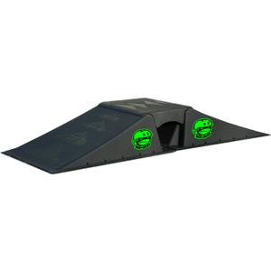 Ten-Eighty Micro Mini Kicker Launch Ramp, Portable Skateboard, BMX Bike, Scooter, RC Car Ramp - Durable, Lightweight, Non-Slip Polymer Construction for Kids & Teens, Black