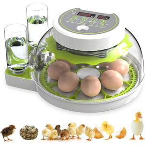 Incubators for Hatching Eggs with Automatic Egg Flipping Function and Humidity Control,Built-in Egg Candle,Precise Control Panel,Supporting 8 & 33 Eggs,Egg Incubator for Hatching Chicken Quail Duck
