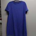 Milumia Women Casual Short T Shirt Dress Short Sleeve Straight Mini Tee Shirt Dress (Medium, Royal Blue)