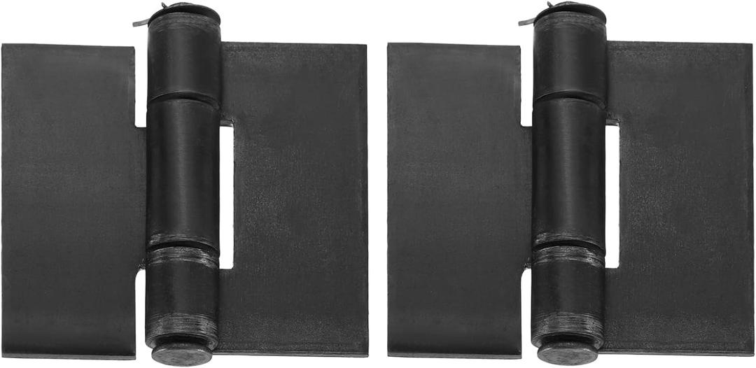 uxcell 2 Pack Heavy Duty Weldable Hinges, 5.43" x 5.2" x 0.26" Weld on Butt Hinge Corrosion and Rust Resistant Folding Metal Gate Hinges for Trailer Doors