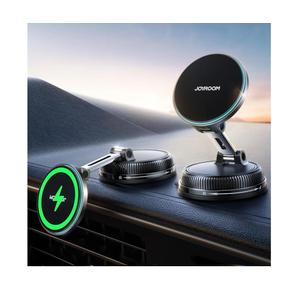 JOYROOM for Magsafe Car Mount Charger, 15W Faster Charging iPhone Wireless Car Charger, Vacuum & Gel 2-in-1 Strongest Suction Cup Phone Mount, Magsafe Car Mount for iPhone 17 16 15 14 13 12 Pro Max