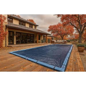 Winter Block Inground Pool Winter Cover, Fits 16’ x 36’ Rectangle, Solid Blue – Superior Strength & Durability, Treated for UV Protection, WC1636RE, 16' X 36'