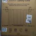 Cumbor 30-43" Baby Gate for Doorways, Auto-Close Dog Gate, No-Drill, White