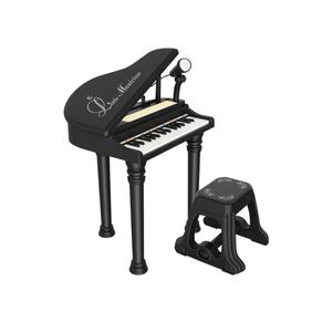 Kids Piano Keyboard Toy, Toddler Electronic Musical Instrument Educational Toy with Microphone, Multiple Sounds, Record Playback, Lights & Stool, Birthday Gift for 3 4 5 6 7 Years Old Girls