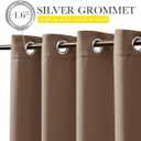 NICETOWN 2 Panels Outdoor Curtains for Patio Waterproof & Windproof, Thermal Insulated Top & Bottom Grommet & Back Tab Light Block Outdoor Drapes with Bouns Rope for Fixed, Tan, W84 by L95