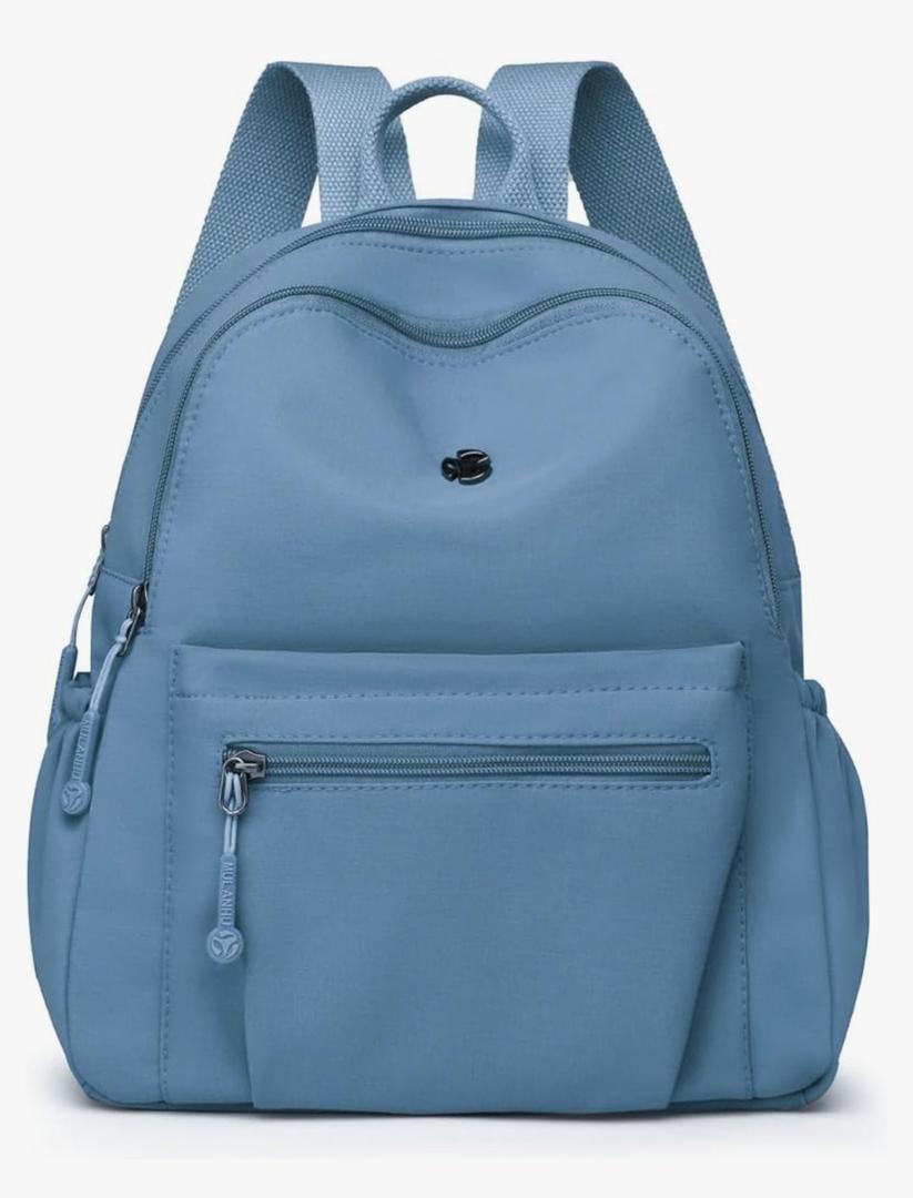 Mini Nylon Women Backpacks,11L Small Ladies backpacks Casual Lightweight Women Shopping Travel Daypack (Light Blue)