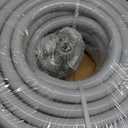 1 Inch 100 FT Liquid-Tight Conduit and Connector Kit Non Metallic Flexible Conduit Electrical Kit - 5 Straight and 3 Angle Fittings Included for Electrical Wiring