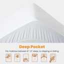 MATBEBY Twin Size Mattress Pad - Cooling Breathable Mattress Topper, Quilted Fitted Mattress Protector, Pillow Top Mattress Cover with 8-21" Deep Pocket, Soft, Machine Washable, White, 39x75 Inches