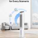DREO Portable Air Conditioners Fan, 40” Standing Fans that Blow Cold Air, Portable AC，80° Oscillating Evaporative Air Cooler，Removable Water Tank, Ice Packs, Remote Control, 4 Speeds, 7H Timer, White