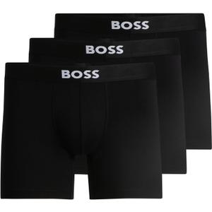 BOSS mens 3-pack Logo Icon Boxer Brief (Medium, Black Carbon)