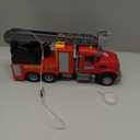 NIPLOOOW Kids Fire Truck Toy Friction Powered Fire Rescue Truck Vehicle Toy with Lights and Sirens Sounds, Water Pump, Ladder, Gifts for 3 4 5 6 7 8 Years Old Boys Girls