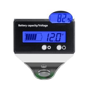 Golf Cart Battery Voltage Meter with Bracket, DC 12V 24V 36V 48V 60V 72V 84V Car Motorcycle Battery Capacity Indicator Monitor Gauge Digital Voltmeter Blue Testers for Acid&Lithium ion Meters