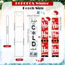 47" 2 In1 Christmas Welcome Sign for Porch Front Door Decoration Ho-ho-ho Christmas Decor Wooden Winter Door Sign Baby It's Cold Outside Hanging Decor for Winter Wonderland Outdoor