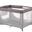 Pamo Babe Portable Crib Baby Playpen with Mattress and Carry Bag Grey