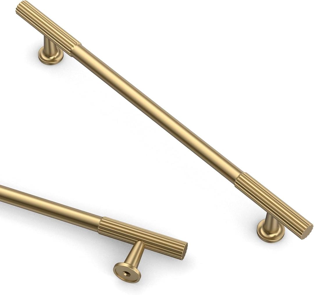 Asidrama 6 Pack 12.5 Inch(320mm) Champagne Bronze Cabinet pulls Kitchen Cabinet Handles, Cabinet Pulls Kitchen Cabinet Hardware for Cupboard Drawer Pulls
