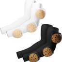 Pickleball Holder Sleeves (L(15"-20"Bicep), 2 Pairs - White + Black)