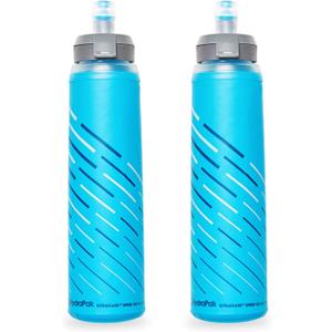 HydraPak UltraFlask Speed 500ml 2-Pack Collapsible Soft Flask Water Bottle for Hydration Vests and Running Packs with Easy Open Cap (500ml / 17oz)