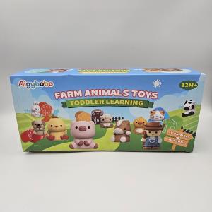 Learning Toys for 1 2 3+ Year Old Toddlers, 20pcs Farm Animals Barn Toys Finger Puppets for Kids,Montessori Counting Matching & Color Sorting Toy Set,Easter Christmas Birthday Gift for Baby Boys Girls