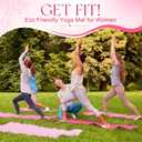 Funtery 3 mm Thin Yoga Mats Bulk, 68 x 24 Inches Lightweight PVC Exercise Mats Non Slip Workout Fitness Pads for Yoga Pilates Stretching Classes Gym Home Studio(Pink Series Color,16 Pack)