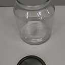 TidyFriend Glass Laundry Pod Container Jar with Lid, Laundry Pod Storage Container for Laundry Room Organization (Clean Jar with Black Lid)