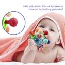 Baby Sensory Montessori Toy - Infant Teething Relief - Teethers for Newborn - Developmental Rattles Chew Toys Gifts for 0 3 6 9 12 18 Months Girl Boy -Toddler Travel Easter Toy for 1 2 One Year Old (blue)