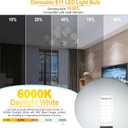 E11 LED Light Bulbs Dimmable 7W Equivalent to Halogen Bulb 75W-80W 730LM, E11 Mini Candelabra Base JD T3 T4 Corn Light Bulb AC 120V for Kitchen Chandelier Home Lighting (Daylight White, 2 Pack)