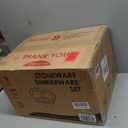 E-far Black Dinnerware Sets for 8, 24-Piece Stoneware Plates and Bowls Dish Set, Modern Kitchen Dinning Dishware, Chip and Scratch Resistant, Microwave & Dishwasher Safe, Matte Black