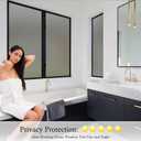 Coavas Window Privacy Film Frosted Glass Static Cling UV Sun Blocking Heat Control Window Tint Day and Night Insulation Home Bathroom Door Decorative Frosting Cover, 29.5 x 78.7 Inch, Gray