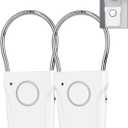 Door Handle Alarm with Vibration Triggered 120dB Alarm Audible up to 550FT Away Hangs on Door Knob or Handle for Travelling, Hotel, Apartment, Home Security(Pack of 2)