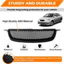Glossy Black Front Grille Compatible with 2003-2008 Toyota Corolla CE LE XRS 4-Door Hood Mesh Grille, Upgraded Version ABS Plastic Front Bumper Grill, Direct Replacement