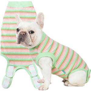 Sebdtico Recovery Suit for Dogs,Dog Surgery Suit Female Spay,Soft Dog Onesie for Surgery Female,Dog Cone Alternative Surgical Recovery Suit Female,Abdominal Wounds Licking Anti Suit for Dogs, L