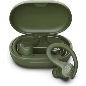 JLab Go Sport+ Wireless Workout Earbuds Featuring C3 Clear Calling, Secure Earhook Sport Design, 35+ Hour Bluetooth Playtime, and 3 EQ Sound Settings (Green)