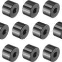 uxcell 10 Pcs Aluminum Spacer, 1/4" Bore x 3/4" OD x 1/2" Length Black Round Spacer Unthreaded Standoff Bushing Plain Finish Metal Spacers