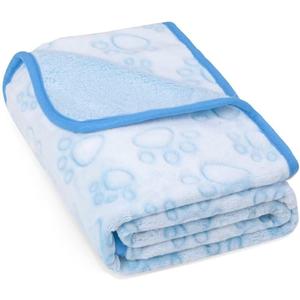 Blue Dog Blanket for Puppy Accessories Boy, Blue Dog Stuff for Small Kitten Indoor Cats, Washable Soft Puppy Essentials Supplies (32x40 inches)