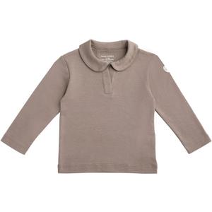 MON CHOU Premium Baby & Toddler Polo Shirt - Luxurious Soft 100% Pima Cotton Long Sleeve Shirts - Organic Cotton Baby Clothes (6-9 Months, Cocoa)9-12