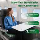 Inflatable Travel Seat Cushion Self-Inflating Memory Foam Pad for Airplane, Stadium Bleachers, Camping, Hiking & Backpacking Ultralight Compact & Portable Sitting Cushion (Green)