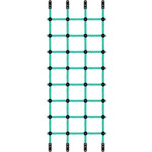 BeneLabel Climbing Cargo Net 30" x 139" Outdoor Climbing Net for Kids No-Knot Nylon Rope Climbing Ladder Net for Playground Treehouse, Swing Set, Backyard Climbing Frame, Playset - Green