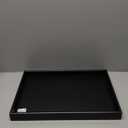 BLACK PREMIUM SOFT PADDED LEATHERETTE PLAIN PRESENTATION TRAY STACKABLE
