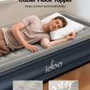 iDOO Twin XL Air Mattress Built in Pump, Upgraded Inflatable Blow up Mattress, 2-Min Twin Size Air Mattress for Home Guest, 80'' Extra Long Air Bed with Carry Bag, Colchon Inflable