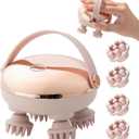 Electric Scalp Massager Red Light-scalp massager with red light therapy have 8 Accessories(4 Original on the Body + 4 extra Bonus),Hair scalp massager dual use for dry&wet hair,3 Modes selection, gift