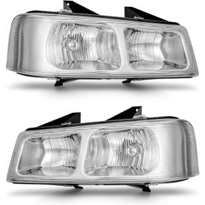 for 2003-2014 Chevy Express 1500/Gmc Savana 1500 Compatible with 2003-2023 Chevy Express 2500 3500/Gmc Savana 2500 3500 Halogen Headlights Clear Housing, Driver and Passenger Side