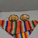 4 Pcs Cinco de Mayo Dog Bandana Cinco de Mayo Fiesta Fabric and Straw Sombrero Headbands Triangle Dog Sombrero Hat for Small Medium Pets Puppies Outdoor Colorful Serape Mexican Dog Gift Kids