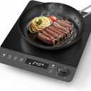Induction Cooktop,Zopehan Single Portable Induction Cooker Countertop Burner For Cooking,8 Power Levels&8 Temp Setting,3-Hour Timer Child Safety Lock