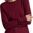 Women's Fall Pullover Long Sleeve Crew Neck Casual Ribbed Knit Lightweight Soft Sweater Top (Teal, XL)
