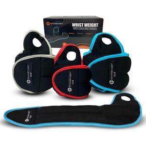 Pair of Wrist Weights With Hole for Thumb, Great for Running & All Kind of Cardio Exercises (1 LB - PAIR (2 Lb total), Black)