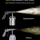 InoKraft Undercoating Spray Gun with Suction Feed Cup, 360 & Straight Spray Hoses, for Truck Bed Liner Coating, Rubberized Undercoat, Rust Proofing