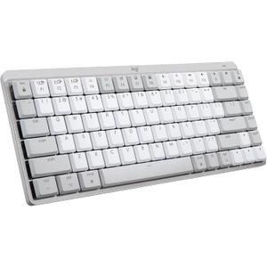 Logitech MX Mechanical Mini for Mac Wireless Illuminated Keyboard, Low-Profile Performance Switches, Tactile Quiet Keys, Backlit, Bluetooth, USB-C, Apple, iPad - Pale Grey